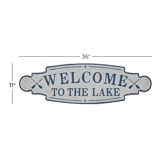 Blue Metal Coastal Sign Wall Décor